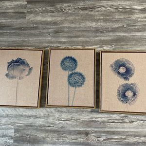 Target three piece floral wall decor set.